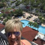 www.redneckrhapsody.com Trina on balcony of Embassy in Ft. Lauderdale - TN Summer 2018 FL