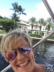 www.redneckrhapsody.com Trina enjoying an amazing boat ride on a yacht on the Intracostal Waterway after the TN Summer 2018 FL