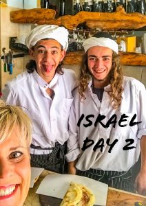 Solo Travel to Israel - Day 2 Israel Post - Safed in the town having a Yemen brunch with two cutie, who aren't bad cooks, either.