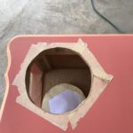 www.redneckrhapsody.com Using masking tape to cut sink hole