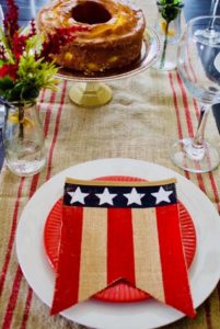 VIntage look DIY tablescape for the 4th.