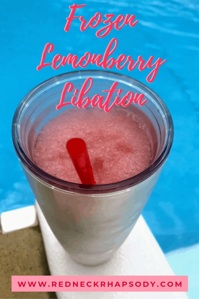Tasty Frozen Lemonberry Libation at the pool