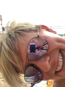 Trina being silly at the beach