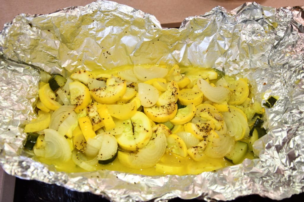 Grilled squash & onions