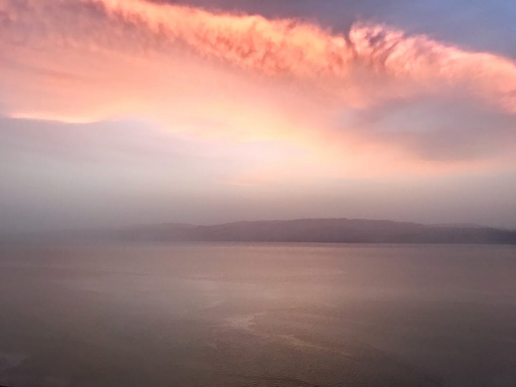 Travel to Israel Solo - Beautiful sunrise at the Dead Sea