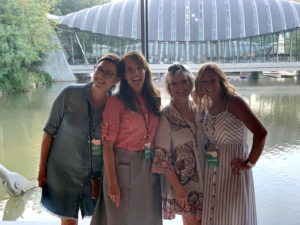 Lyndi, Kallee, Trina, and Megan at Crystal Bridges Museum