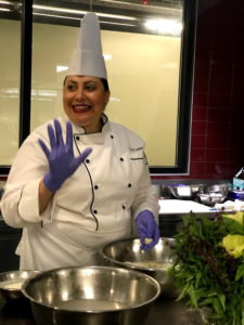 Chef Aria getting ready to make homemade mozzarella.