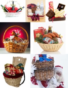 10 thoughtful gift ideas with a picture of 7 baskets