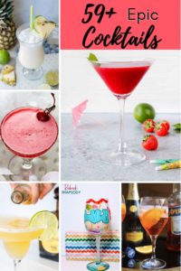 59+ Epic cocktail recipes - 7 different ones on this collage.