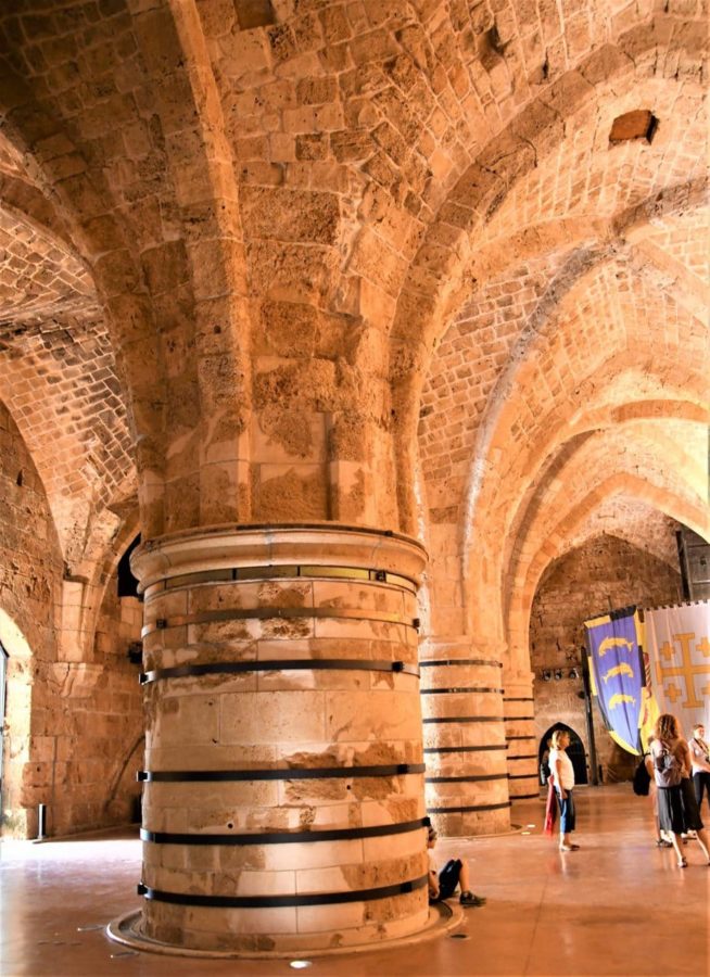 Inside the citadel in Akko, Israel