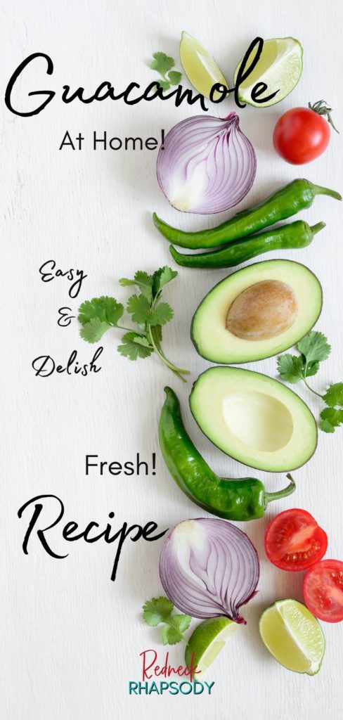 All the ingredients that you need for healthy guacamole recipe.