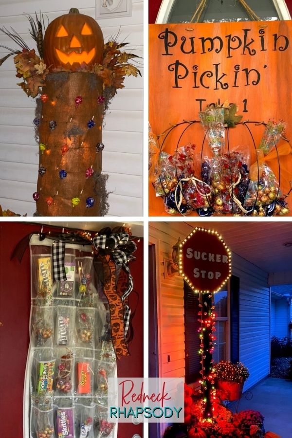 Four different DIY Trick-or-Treat Ideas for Halloween safety.