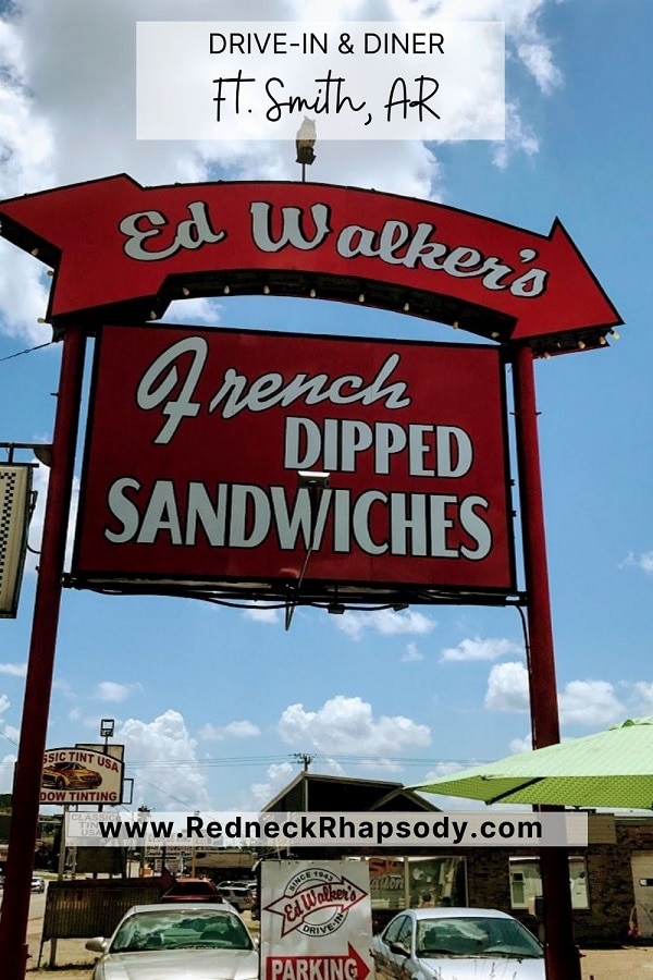 Pin of Ed Walker's Drive-In & Dinner sign out front.