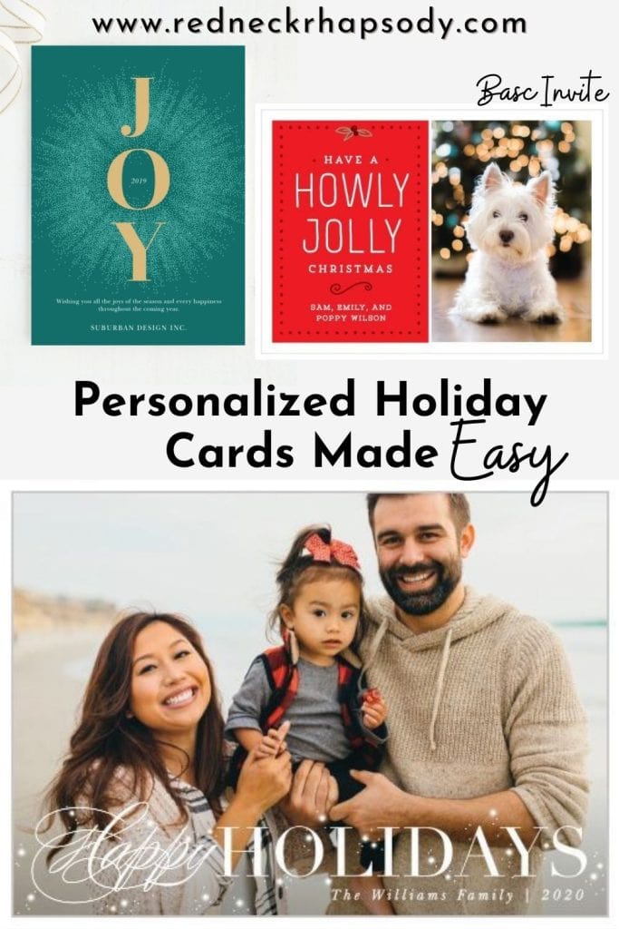 Basic Invite holiday card for online personalized invitations or card ideas.