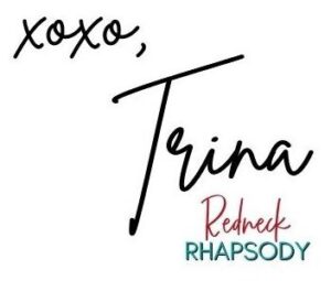 xoxo - Trinas signature and redneck rhapsody logo.
